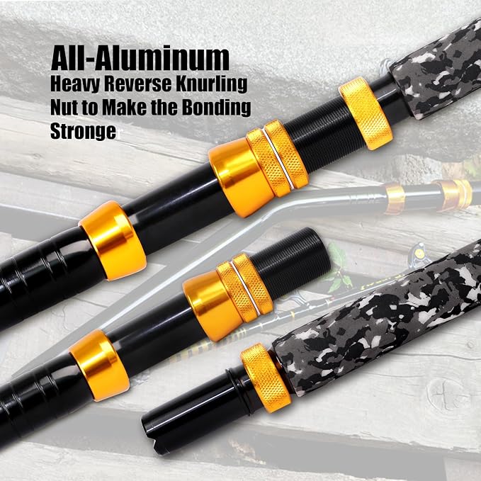 Fiblink 1-Piece Saltwater Offshore Trolling Rod 6-Feet Big Game Rod Conventional Boat Fishing Pole