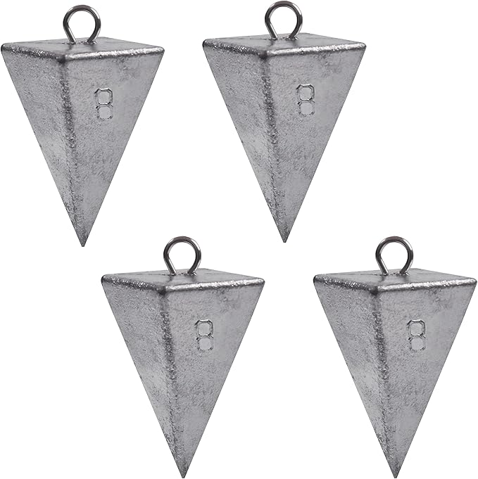 Pyramid Sinkers Fishing Weights Saltwater Pyramid Weights for Surf Fishing Gear Tackle 1oz 2oz 3oz 4oz 5oz 6oz 8oz