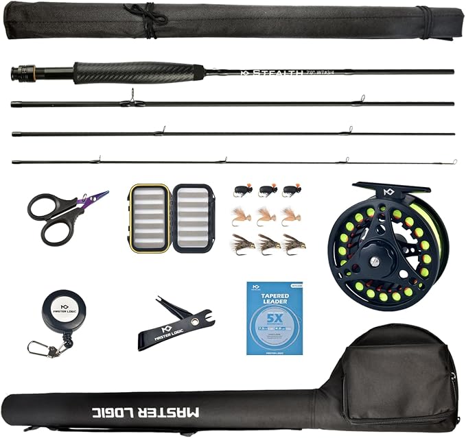 Stealth Fly Fishing Rod Combo Starter Kit