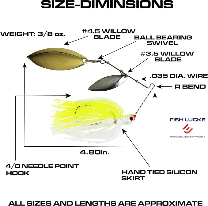 Luck E Strike Jimmy Houston Legends Spinner Bait with Willow Blades
