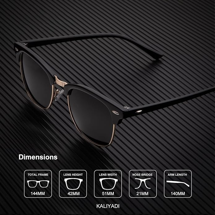 KALIYADI Sunglasses Men Polarized for Mens and Womens Unisex Sun Glasses for Driving UV Protection