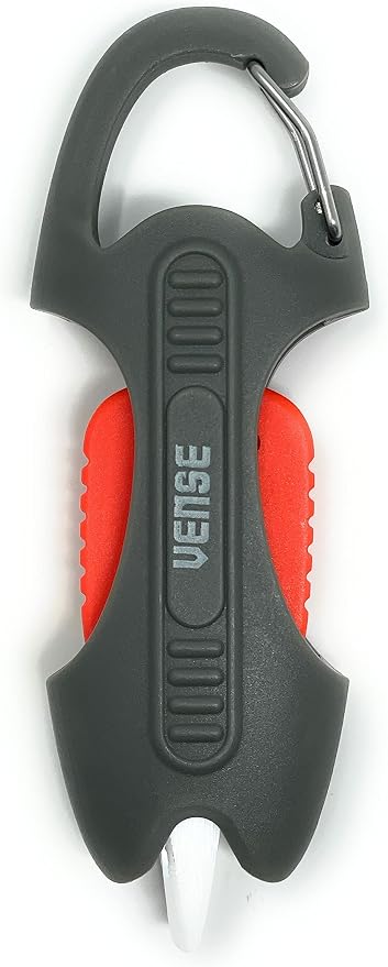 VENSE Retractable Fishing Line Cutter with Ceramic Blades, that Cut Braid, Mono and Fluoro Lines Clean and Smooth, Corrosion - Resistant Scissors, Includes Zinger Retractor Extra.