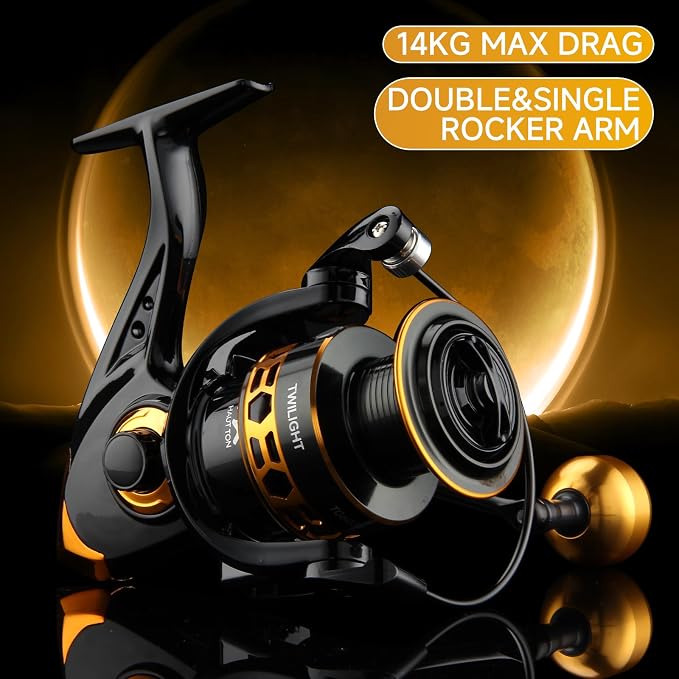 HAUT TON Dolphin Advance Edition Spinning Reel,5.2:1Gear Ratio,22LBS,5+1BB,Backlash Free Bearing,Sealed Drag System,Saltwater,Freshwater Fishing Reels