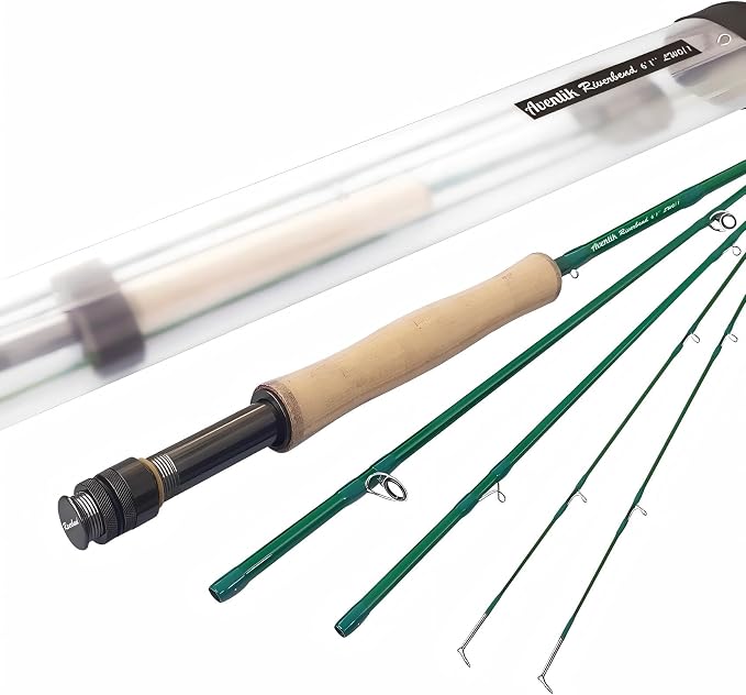 Aventik Fly Fishing Riverbend Series Fly Rod IM8 Graphite Blank 0/1/2/3/4/5/6/7/8 wt Rods, 6/7/8/9/10ft Lightweight Fly Fishing Rod Medium Fast Action