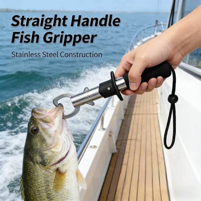 Fish Lip Gripper - Non-Damaging Fishing Mouth Clamp for Catch & Release