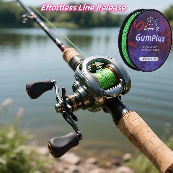 GumMAX 545/1093/1640yds 5-100LB 8X Braided Fishing Line Abrasion Resistant Superline Zero Stretch & Smaller Diameter Confuse & Never Fade in Saltwater and Freshwater