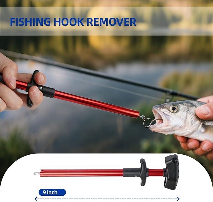 RAWILL Fishing Kit,Filleting Knife,Hook Remover,Fish Grip, Line Cutter,Fishing Scale, Pliers with Lanyards,Not Include Batteries