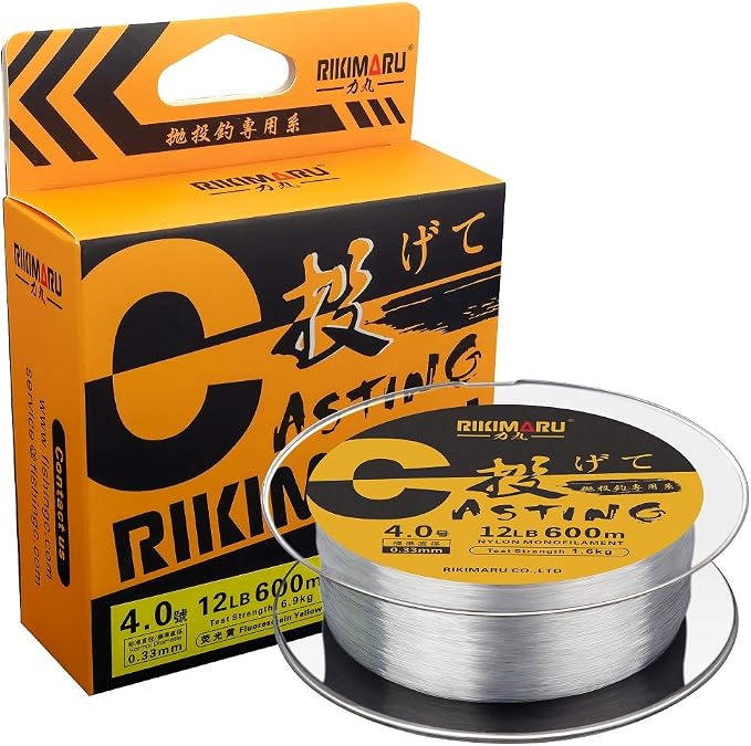 RIKIMARU Premium Monofilament Fishing Line-Strong and Abrasion Resistant Mono Line-Superior Nylon Material Fishing Line