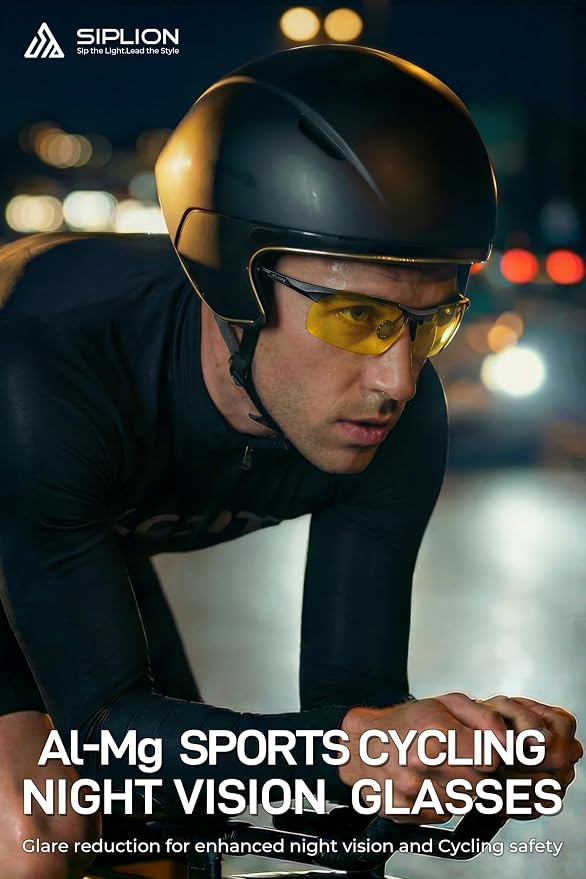 SIPLION Polarized Sunglasses Men Sports: UV Protection Ultra Light Al-Mg Metal Frame Ideal For Driving Fishing Running Golf
