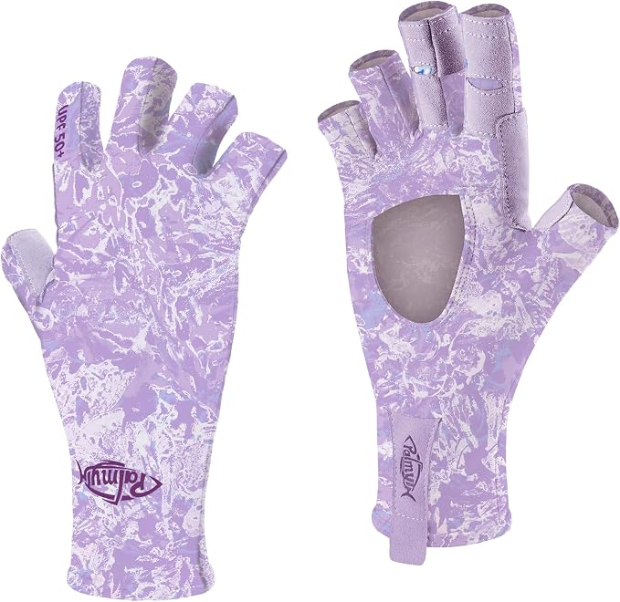 Palmyth UV Protection Fishing Fingerless Gloves UPF50+ Sun Gloves Men Women for Kayaking, Hiking, Paddling, Driving, Canoeing, Rowing
