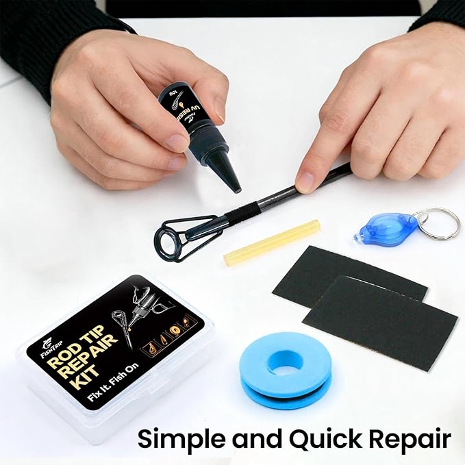 FishTrip Rod Tip Repair Kit, 20/60/70/90/230pcs Fishing Rod Tips Replacement Kit Stainless Steel Ceramic Guides Ring Fishing Pole Eyelets Repair Kit