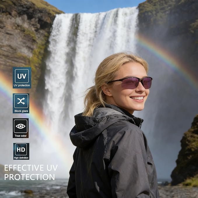 17g Polarized Sports Sunglasses for Men Women Tr90 Frame UV400 Protection Sun Glasses for Cycling Fishing Driving