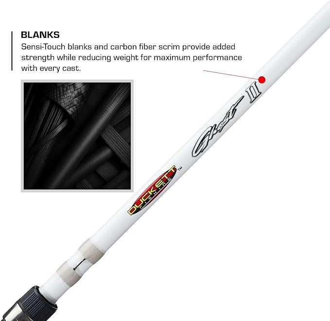 Duckett Fishing Ghost II Spinning & Casting Rods, Lightweight, Durable, and Ultra-Sensitive Performance Fishing Rod