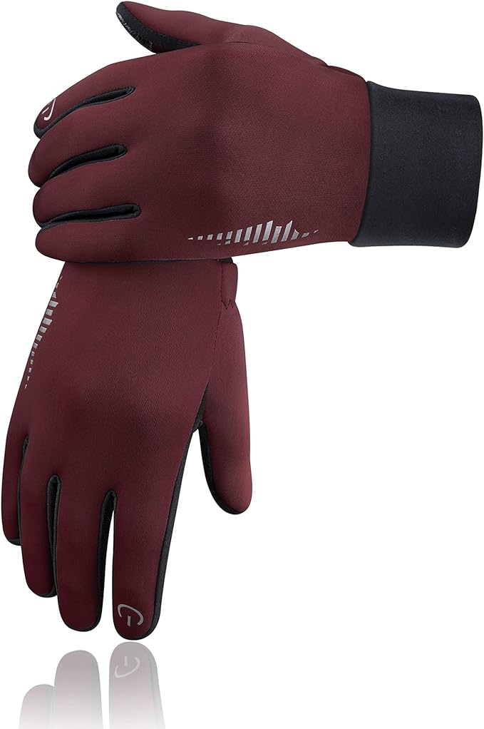 SIMARI Winter Gloves for Women Men - Cold Weather Thermal Touch Screen Ski Snow Glove Liners, Non-Slip Palm & Warm Fleece Lined, for Running Cycling Driving Hiking Walking Sports Outdoor Texting Work