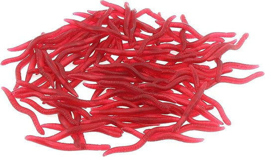 100pcs 1.5inch Simulation Earthworm Fake Worm Soft Fishing Lures, Plastic Fishing Lure Soft Lures Artificial Worm Lures