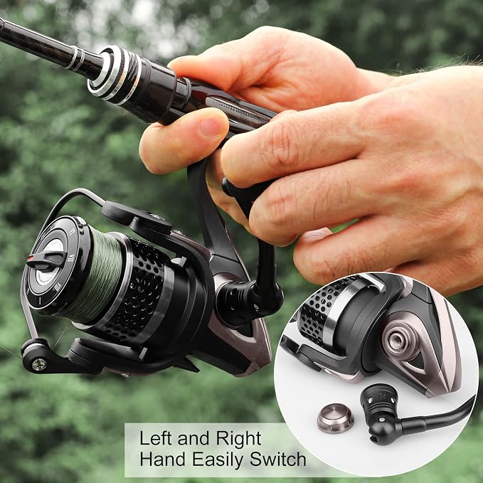 TRUSCEND Spinning Fishing Reel, Aviation Metal Material Body Reels, Industrial Durable-Strength, High Speed & Stability, Ultra-Light & Powerful, Smoother & Durable, Saltwater Freshwater Fishing Gear