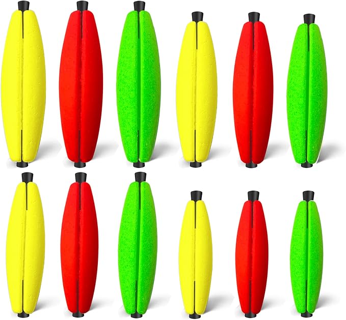Peg Floats Slotted丨Fishing Floats for Catfish丨Fishing Cigar Foam Bobber for Santee Rig丨1.5in，2in，2.5in，3in