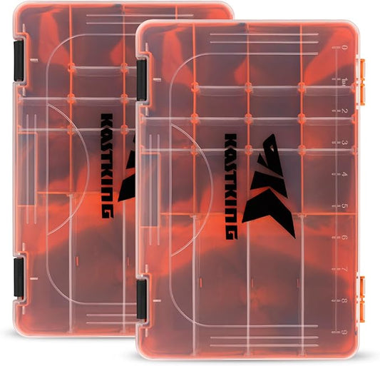 KastKing Tackle Boxes, Plastic Box, Plastic Storage Organizer Box with Removable Dividers - Fishing Tackle Storage - Box Organizer - 2 Packs /4 Packs Tackle Trays - Parts Box