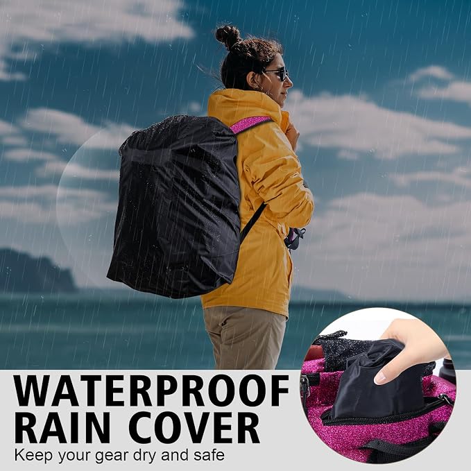 Goture Fishing Backpack with 4 Tackle Boxes,900D Water-Resistant Tackle Backpack with Rod Holders,45L Large Fishing Bag Storage Gear Tackle Bag with Rain Cover,Lure Pockets for Travel Camping Hiking