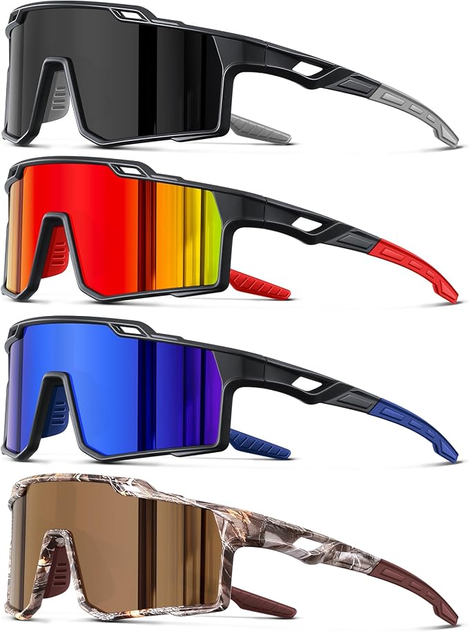 Polarized Sport Sunglasses Men Cycling Driving Fishing UV Protection Sun Glasses Lightweight Big Frame Mountain Bike Goggles