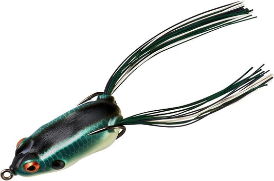 Booyah Pad Crasher Jr Topwater Bass Fishing Hollow Body Frog Lure with Weedless Hooks