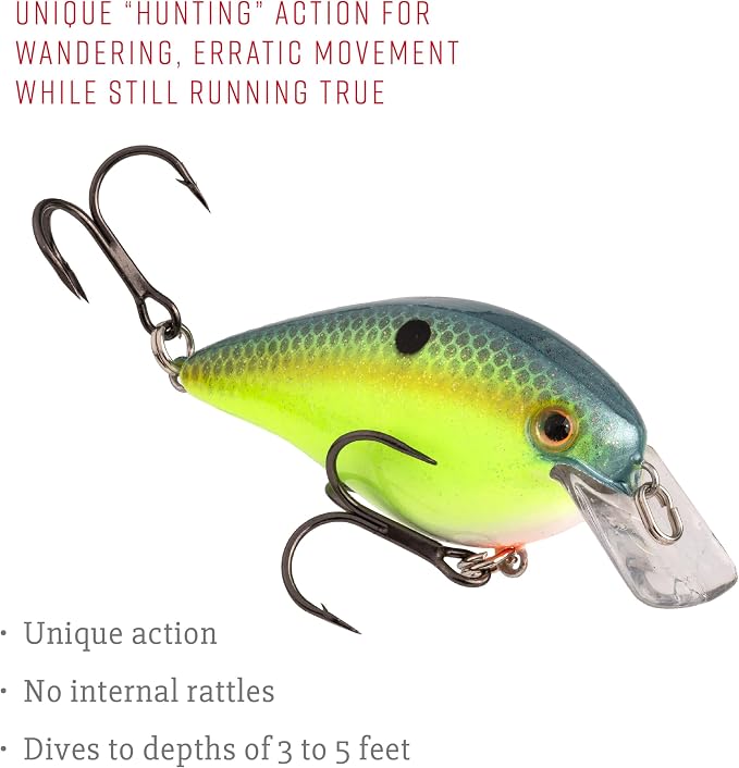 Strike King KVD 1.5 Hard Knock Fishing Lure, 3/8 oz, 3D Lifelike Eyes
