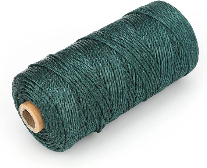 jijAcraft 426 Feet Green Nylon Twine, #36 Mason Nylon String Line, Nylon Gardening Line String, Durable Twisted Construction String Building Line for Climbing Plants, Gardening, Crafting