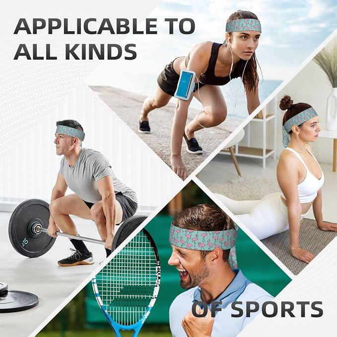 Sports Tie Headbands for Men Women, Adjustable Ninja Karate Head Band Headband for Basketball, Running, Tennis, Yoga