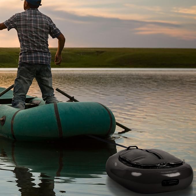 WILLBOND Inflatable River Floating Cooler Tow Behind, 38 Qt Insulated Heavy Duty PVC Kayak Floating Cooler with Handle for Outdoor Kayaking Rafting Boating Fishing and River Tubing