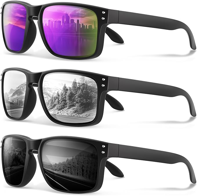 Polarized Sunglasses for Men Women - Classic Sport Sun Glasses for Driving Running Cycling Fishing UV400 Protection
