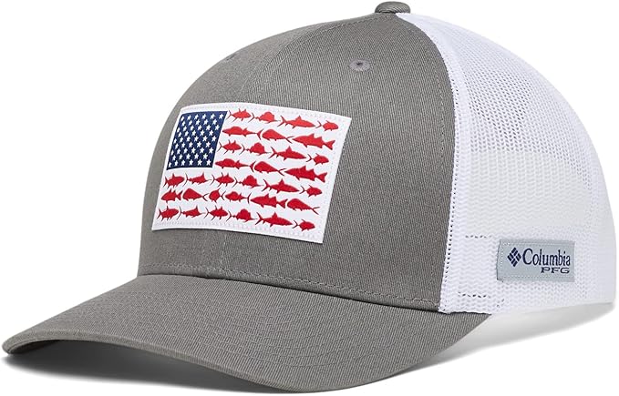 Columbia Unisex PFG Fish Flag Mesh Ball Cap