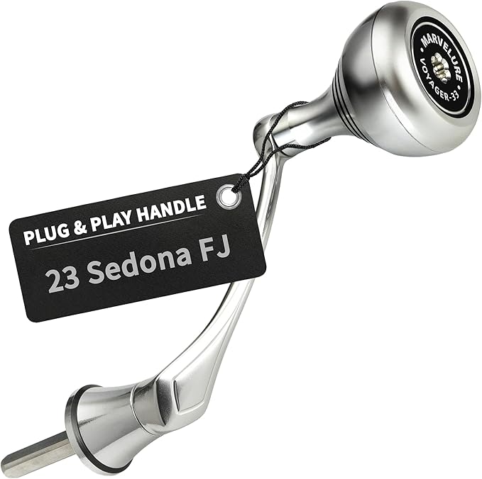 Locked-Type Power Handle (Square Shaft) Compatible for Shimano 17 Nasci Sedona FI Sahara FI Nexave FI, 19 Sienna FG, 22 Catana FE, Spinning Reels