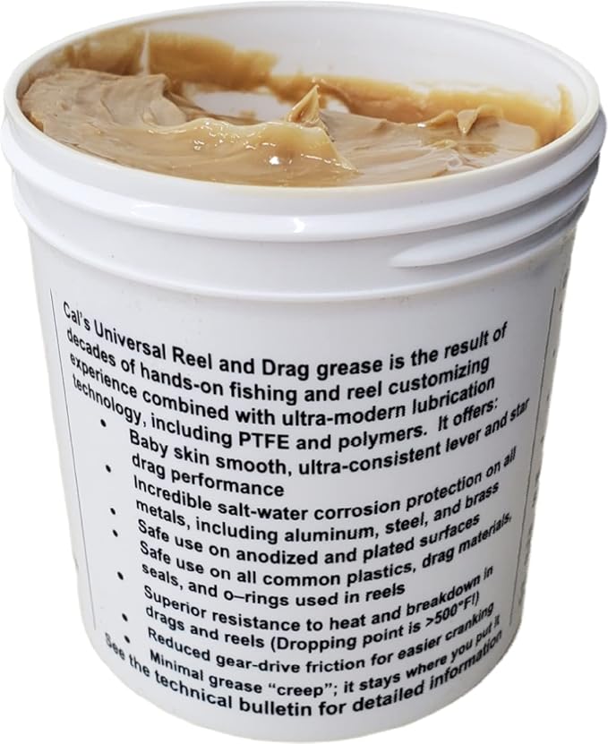 Cal's Universal Fishing Reel and Star Drag Grease Multi Use