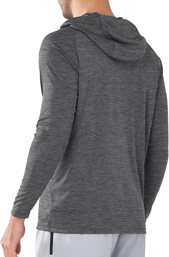 NORTHYARD Men's UPF 50+ Rash Guard Hoodie Long Sleeve Sun Protection Shirt Fishing Swim Beach Hiking Quick Dry Lightweight