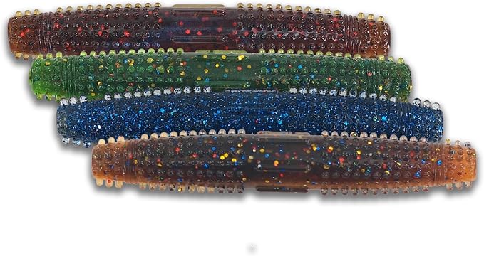 Senko Worms for Bass Fishing, Wacky Worms, Reaction Lure, Soft Plastic Bait for Ned rig, Fishing Lure Kit for Freshwater Bass