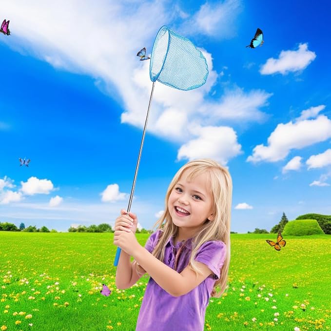 Outdoor Exploration Telescopic Bug-Catching Nets, Fishing Nets, Butterfly Nets for Children's Outdoor Exploration, Nature Exploration Toys (2 Pack)