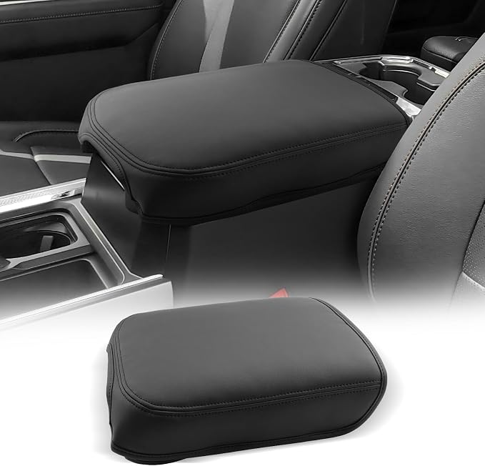 CDEFG for 2023-2025 2026 Ford F-250 F350 F450 F550 Super Duty Center Console Cover Armrest Box Cover for F250 (XL, XLT, Lariat, King Ranch, Platinum) Accessories Console Arm Rest Protector