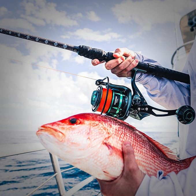 KastKing KONG Fishing Rod, Powerful, Lightweight S-Curve Graphite Rod Blanks, Nano Resin Technology, Stainless-Steel Double-Foot Guides w/Titanium Oxide Rings, Non-Slip Handles, Chartreuse Strike Tips