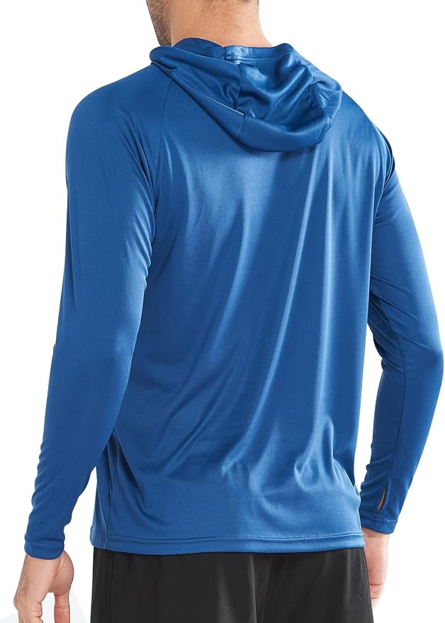 NORTHYARD Men's UPF 50+ Rash Guard Hoodie Long Sleeve Sun Protection Shirt Fishing Swim Beach Hiking Quick Dry Lightweight