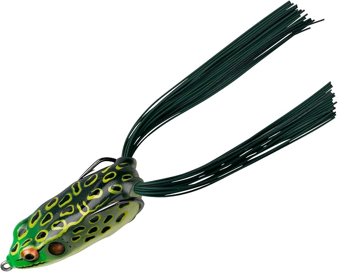 Booyah Pad Crasher Topwater Bass Fishing Hollow Body Frog Lure with Weedless Hooks