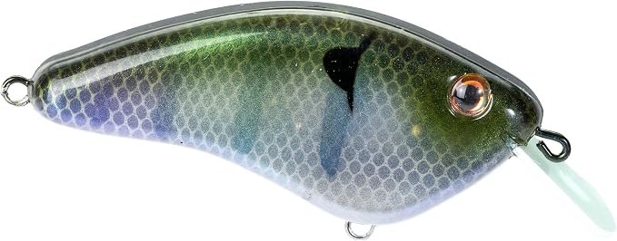 Strike King Hardliner Fishing Lure, Flat Sided Crankbait, Circuit Board Lip, Extra Tight Wobble, Size 4 Treble Hooks