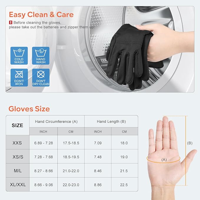 Heated Gloves for Men Women Cold Weather,Electric Rechargeable Gloves,Winter Outdoor Hand Warmer for Camping Hunting Fishing Working Riding Driving Photography