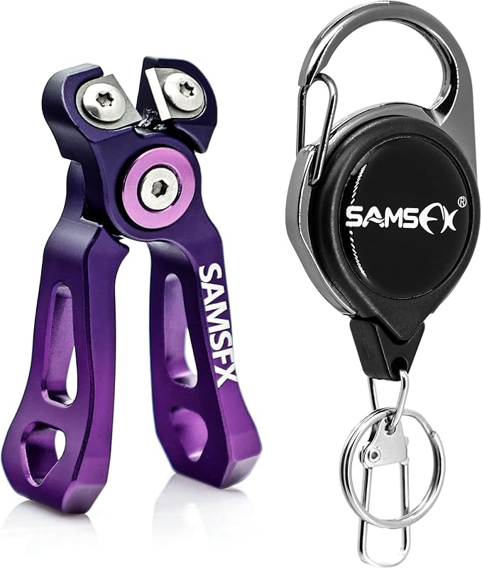 SAMSFX MINI Fishing Line Cutters with Retractors, Braid Scissors,Tungsten Line Cutter that Cut Braid, Mono and Fluoro Lines Clean & Smooth Fly Fishing Equipment