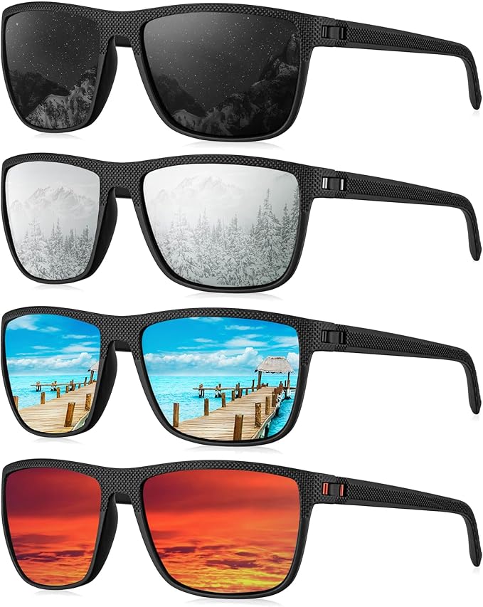 KALIYADI Mens Sun-Glasses Polarized Sunglasses-Men: Classic Sunglasses with Ultraviolet Protection for Driving Fishing Golf