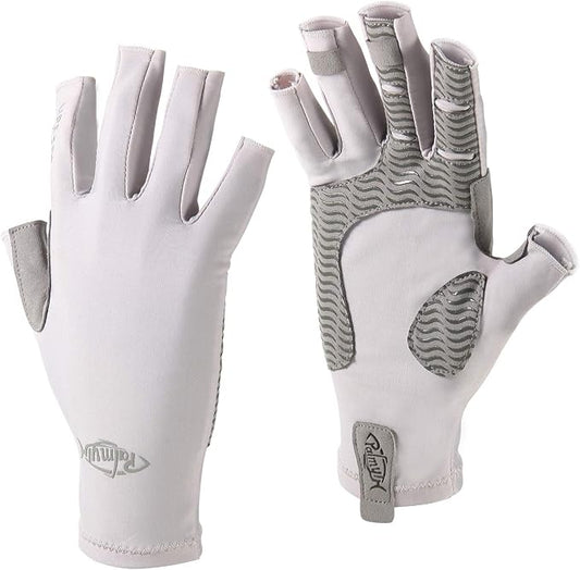 Palmyth UV Protection Fishing Fingerless Gloves UPF50+ Sun Gloves Men Women for Kayaking, Hiking, Paddling, Driving, Canoeing, Rowing