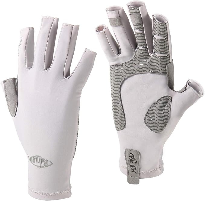 Palmyth UV Protection Fishing Fingerless Gloves UPF50+ Sun Gloves Men Women for Kayaking, Hiking, Paddling, Driving, Canoeing, Rowing