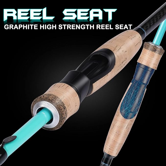 Sougayilang Fishing Rod, 2Pc Casting Rod Spinning Rod for Freshwater Tournament Quality Fishing Pole with 2 Tips for Bass