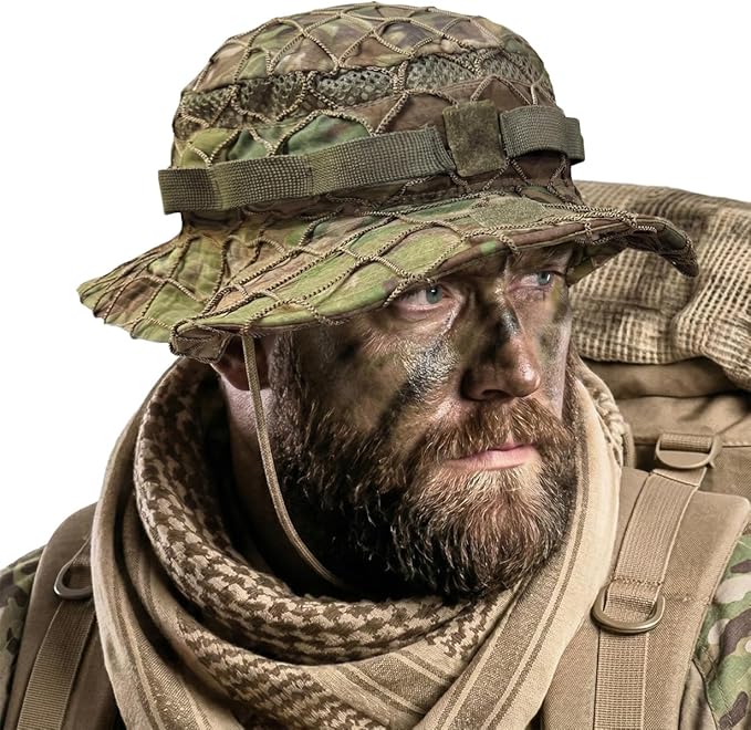 CQR Men's Tactical Boonie Hat, Breathable Packable Sun Hat for Hunting, Hiking, Fishing, Shooting, and Outdoor Activities