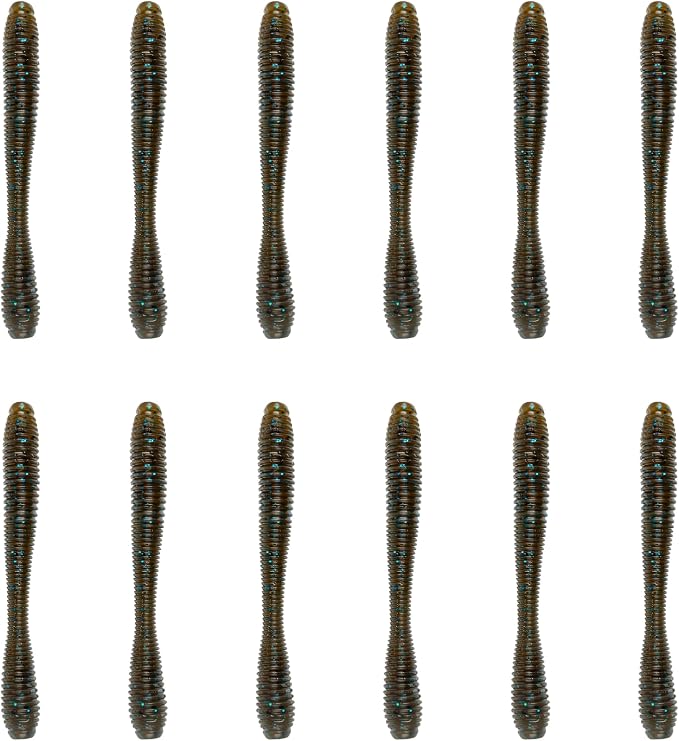 6th Sense – Bounce Worm Bass Fishing Lure Soft Plastic Worm for Wacky Neko Drop Shot Texas Rig