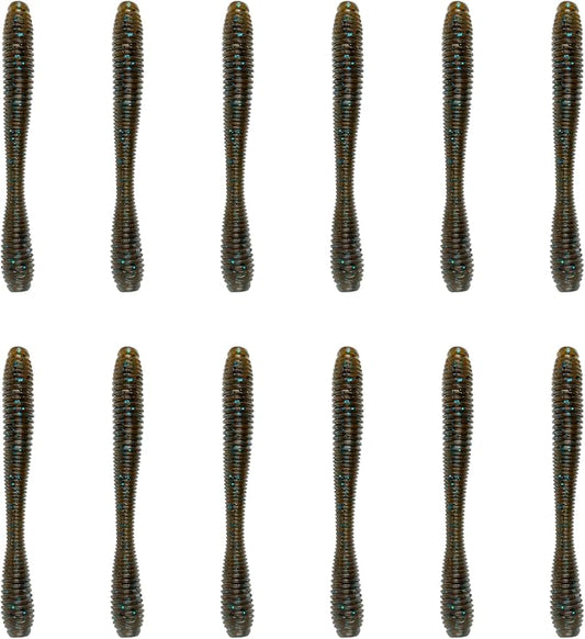 6th Sense – Bounce Worm Bass Fishing Lure Soft Plastic Worm for Wacky Neko Drop Shot Texas Rig